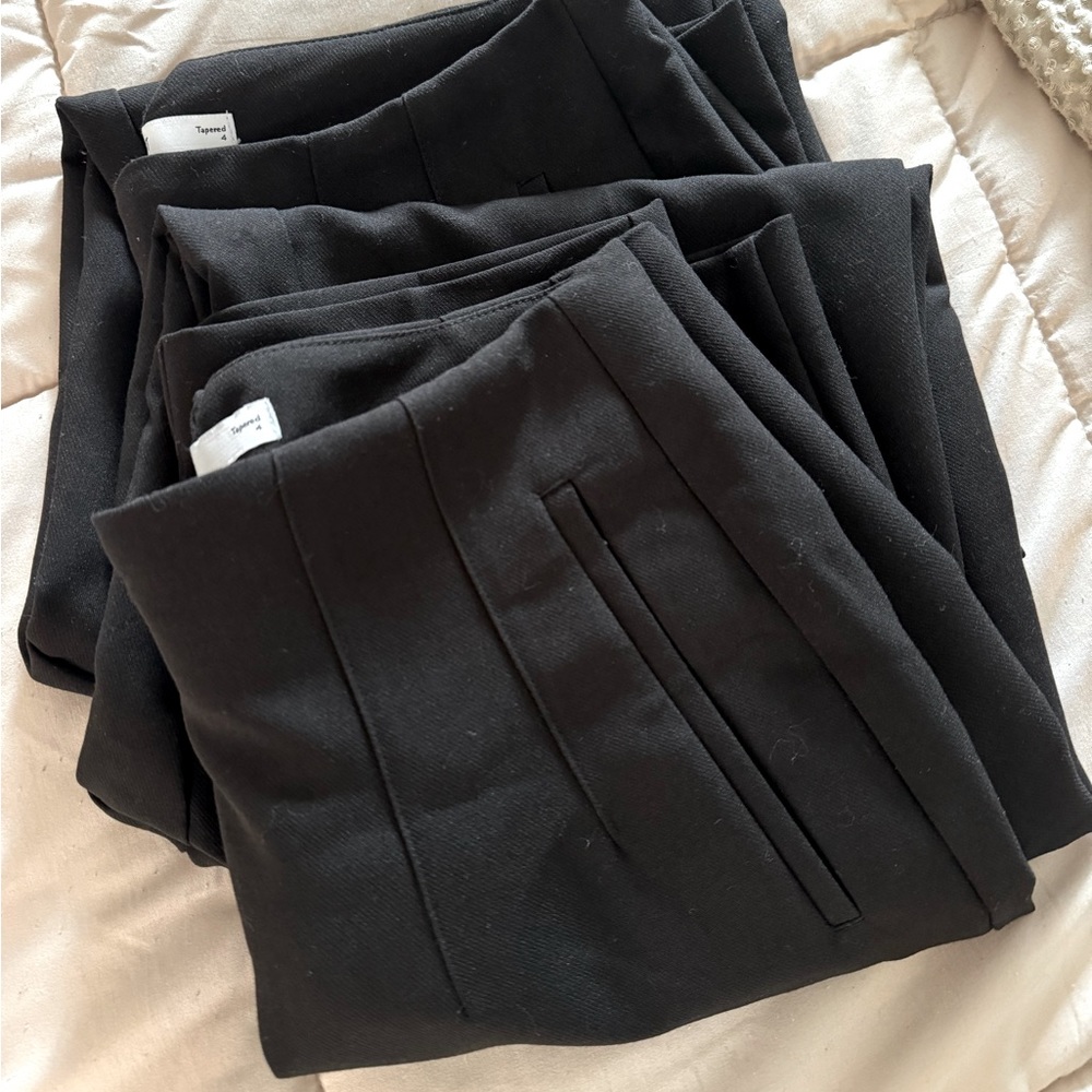 NEW Nine West Black High Rise Tapered Pants US 4